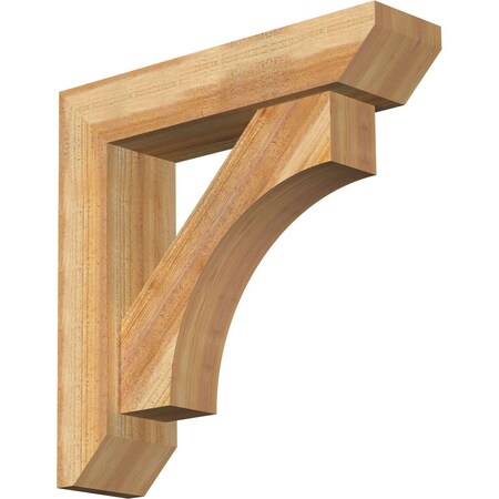 Ekena Millwork Westlake Slat Rough Sawn Bracket w/ Offset Brace, Western Red Cedar, 6"W x 24"D x 24"H BKT0604X24X24WTL06RWR